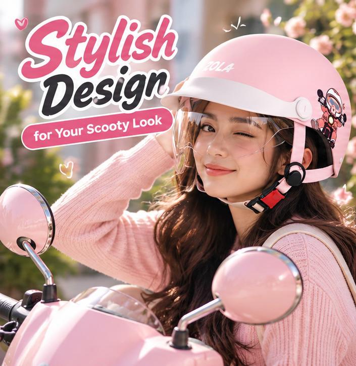 Scootie™ Stylish Scooter Helmet 🎀 | Ride Cute , Ride Confident