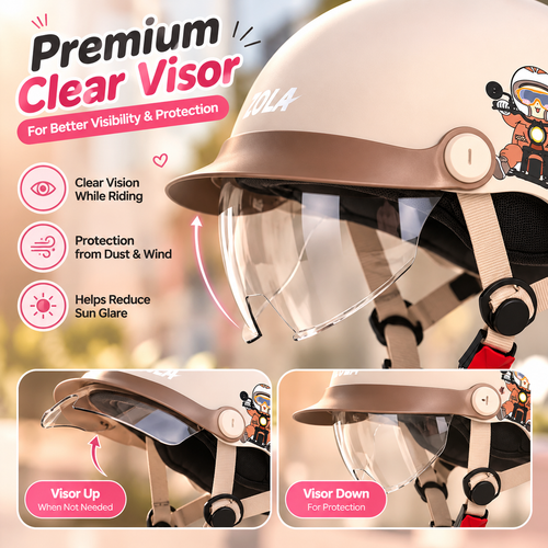 Scootie™ Stylish Scooter Helmet 🎀 | Ride Cute , Ride Confident